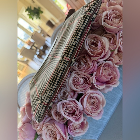 Mark Cross vintage Zippered pouch clutch houndstooth print - Picture 12 of 15